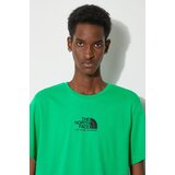 The North Face Pamučna majica M S/S Fine Alpine Equipment Tee 3 za muškarce, boja: zelena, s tiskom, NF0A87U3PO81 | shoptok.hr