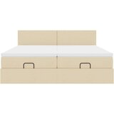 Otomanski okvir kreveta s madracima krem 160x200cm od tkanine | shoptok.hr