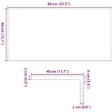  Prozorske klupice 2 kom tamnosmeđe 80x40x2 cm masivne hrast | shoptok.hr