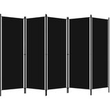 Furnova Paravan 5-delni črn 250x180 cm, (21929773) | Shoptok.si