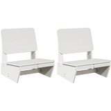  Vrtne stolice 2 kom bijele 60x64x70,5 cm masivne borovine | shoptok.hr