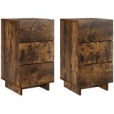  Noćni ormar 2 pcs Dimljeni hrast 33,5 x 34,5 x 60 cm | shoptok.hr