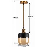  BRILAGI-LED Luster na sajli RETRO GLASS 1xE27/60W/230V Ø 14 cm zlatna/zadimljeno bež | Eponuda.com