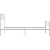  Metalni okvir kreveta uzglavlje i podnožje bijeli 100x190 cm | shoptok.hr