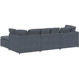  Modularna sofa s podnožjem i jastucima, baršunasta tamno siva | shoptok.hr