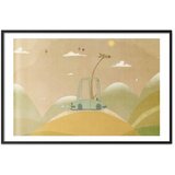  Plakat - Traveling Giraffe 42x29.7 Crni okvir s margom | shoptok.hr