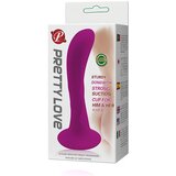 Pretty Love Anal Plug - ukrivljen analni dildo z lepljivo podlago (roza) | Shoptok.si