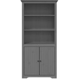  Regal za knjige BODO sivi 80x40x173 cm od masivne borovine | shoptok.hr