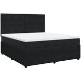 Maison Chic Box spring postelja - Vzmetna postelja z vzmetnico črna 180x200 cm žamet SL10888, (21882501) | Shoptok.si