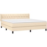  Krevet s oprugama i madracem krem 180x200 cm od tkanine | shoptok.hr