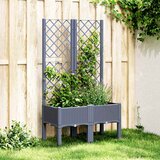  Vrtna sadilica s rešetkom plava siva 80 x 40 x 142 cm PP | shoptok.hr