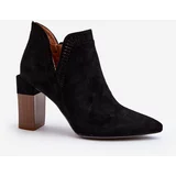 Kesi Black Vailen high-heeled ankle boots with an openwork pattern