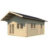 Male kuće Drvena kuća ALPINA 445 × 592 cm – bez završnog krovnog pokrova | shoptok.hr