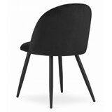  Set 2 BELLO stolice od crnog baršuna s crnim nogama | shoptok.hr