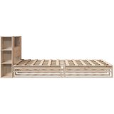 vidaXL Krevet s regalom za knjige bez madraca 140x190 cm masivno drvo | shoptok.hr