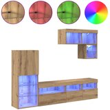 TV zidne jedinice 6 pcs Umjetnički hrast Konstruirano drvo | shoptok.hr