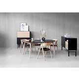 Hammel Furniture Okrogla raztegljiva jedilna miza z dodatno ploščo in s črno mizno ploščo ø 135 cm Meza – | Shoptok.si