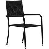  5-dijelni vrtni blagovaonski set od poliratana crni | shoptok.hr