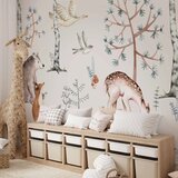 Foto tapeta - Forest Land With Animals Painted in Watercolours 400x280 Premium | shoptok.hr