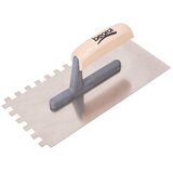 Beorol gleterica inox nazubljena 10x10mm, kratka osnova drvena drška | ePonuda.com