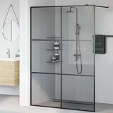  Zid za walk-in tuš Crna 140 x 195 cm Staklo otporno na udarce | Eponuda.com