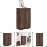 The Living Store Omarica za čevlje rjav hrast 59x35x100 cm konstruiran les - Omarica Za Čevlje, (21744881) | Shoptok.si