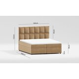 Ropez Oker žuti tapecirani bračni krevet s prostorom za odlaganje 160x200 cm Flip – | shoptok.hr