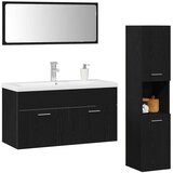  Set namještaja za kupaonicu 4 kom. Crni hrast Konstruirano drvo | shoptok.hr