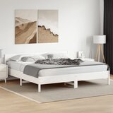  Okvir kreveta bez madraca bijeli 200x200 cm od masivne borovine | shoptok.hr