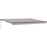 Skrovita tenda Svijetlo siva 450 × 300 cm Tkanina i Aluminij | shoptok.hr