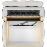 XORA POSTELJA Z VZMETNICO 160 cm x 200 cm , tekstil rjavosiva | Shoptok.si