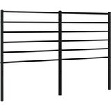  Metalno zamjensko uzglavlje crno 135 cm | shoptok.hr