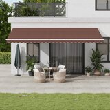 vidaXL Ročno zložljiva tenda rjava 600x350 cm Cene