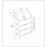 Hanah home Polica za dječju sobu Aros, 61,5x100x28,4 cm, Boje hrasta | Eponuda.ba