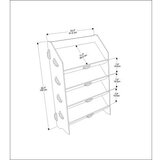 Hanah home polica za knjige aros oak
