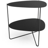 LIND DNA Crni metalni stolić za kavu 37x44 cm Curve Double Bull – u