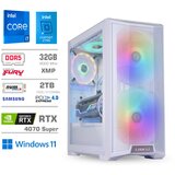 MEGA Računalnik TWR S10 i7-14700K/RTX4070 Super/32GB-DDR5/2TB-4.0/1000W/Win11Home/bela RGB Cene