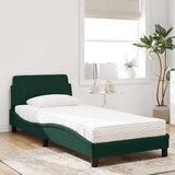  Krevet s madracem Dover tamnozeleni 90x190 cm baršunasti | shoptok.hr