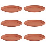  Kružni Pladanj za Cvijeće 6 pcs Crvena cigla Ø 27 x 2,5 cm | shoptok.hr