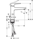 Hansgrohe 32506000 Metropol 110 armatura za umivalnik | Shoptok.si