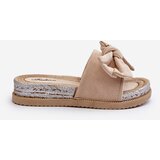 Boto FK1 Women's Platform Sandals with Bow Beige Aflia | shoptok.hr