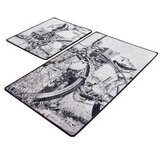  hand draw multicolor bathmat set (2 pieces) | Eponuda.com