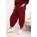 Kesi Włoski Cotton set sweatshirt + pants dark burgundy | Shoptok.si
