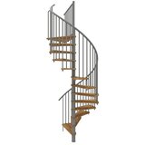 Minka Spiralno stopnišče Spiral Smart (Premer: 140 cm, Siva, Barva stopnice: Hrast, Višina nadstropja: 305 cm) | Shoptok.si