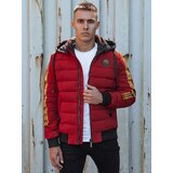 DStreet Kurtka zimowa męska pikowana bordowa | Shoptok.si