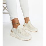 Gemre Beige wedge sneakers with rhinestones Ashleey | shoptok.hr