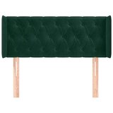  Uzglavlje s ušima tamnozeleno 103x16x78/88 cm baršunasto | shoptok.hr