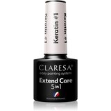 Claresa Extend Care 5 in 1 Keratin podlak za gel nohte z hranilnim učinkom odtenek #1 5 g Cene