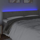  LED uzglavlje svjetlosivo 160x5x78/88 cm baršunasto | shoptok.hr