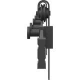  Gornja vodilica za klizna vrata 213 5 cm čelični crni | shoptok.hr